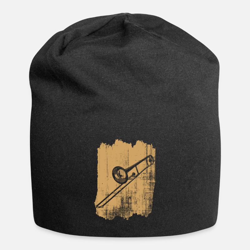 posaune - Jersey-Beanie - Schwarz