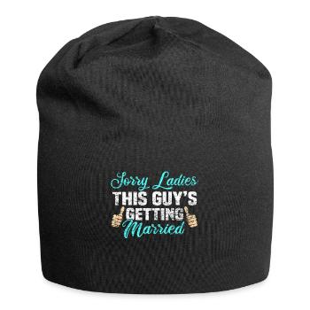Verlobung Ehe - Jersey-Beanie - Schwarz - Vorne