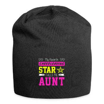 Ma star cheerleading préférée m'appelle tante - Bonnet en jersey - noir - Devant