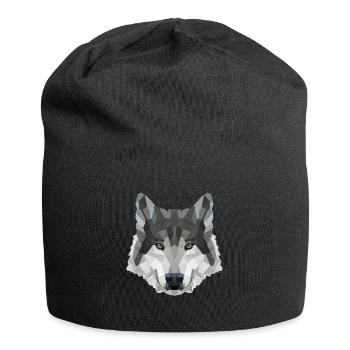POLYGON WOLF MYTH FANTASY Husky - Jersey-Beanie - Schwarz - Vorne