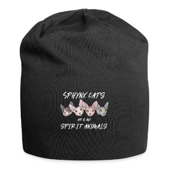 Cadeau de propriétaire de chat Sphynx Femme Chat Sphynx - Bonnet en jersey - noir - Devant