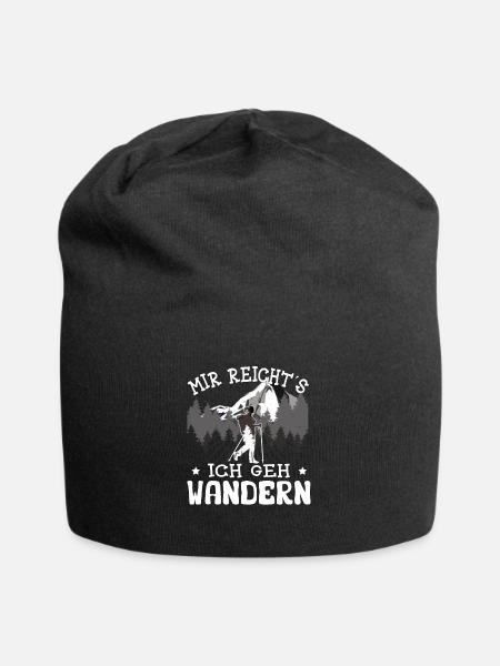 Wandern - mir reicht´s, ich geh wandern - Jersey-Beanie - Schwarz