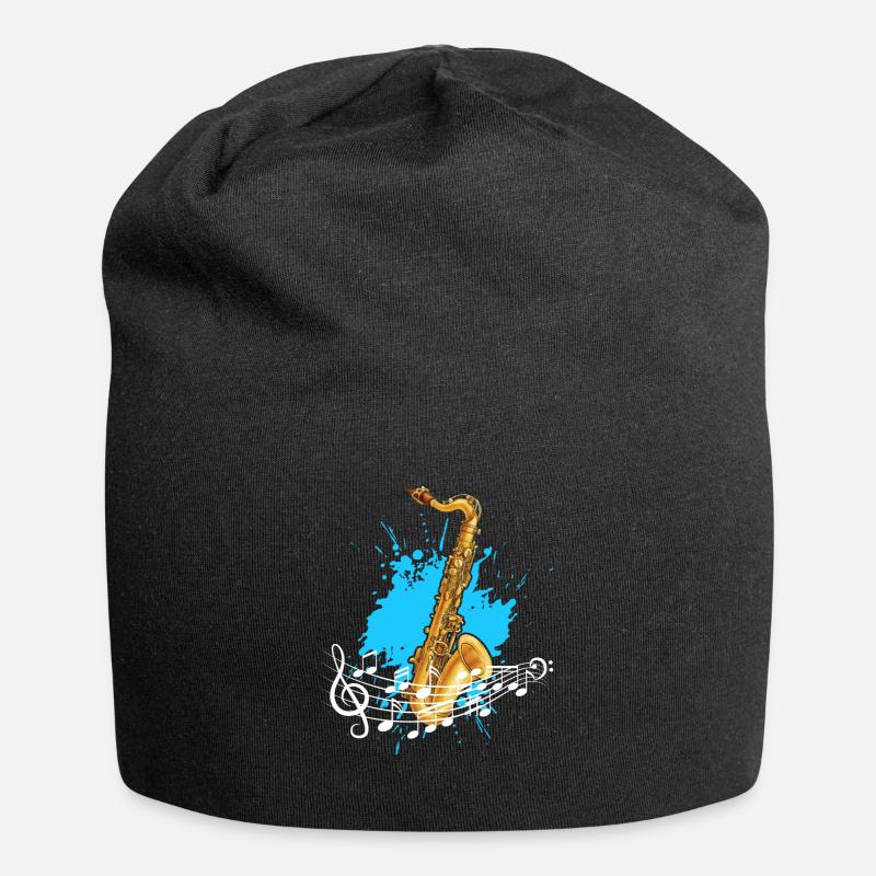 saxophone - Bonnet en jersey - noir