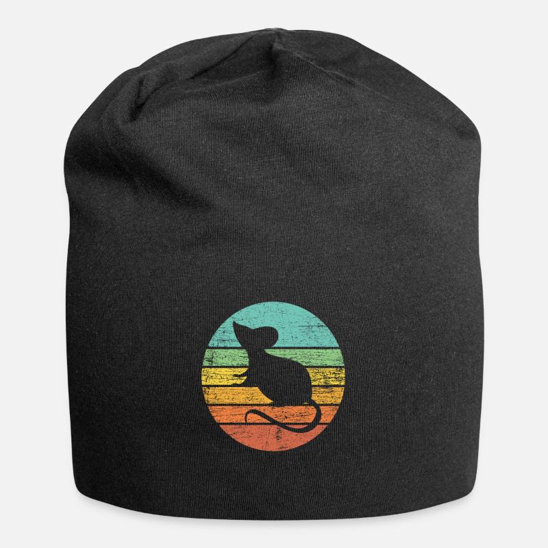Ratte - Jersey-Beanie - Schwarz