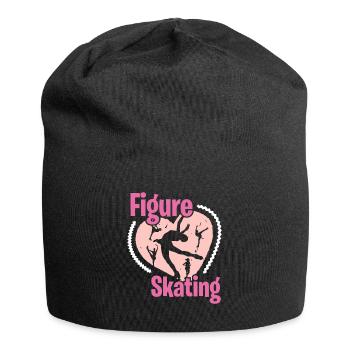 Eiskunstlaufen - Jersey-Beanie - Schwarz - Vorne