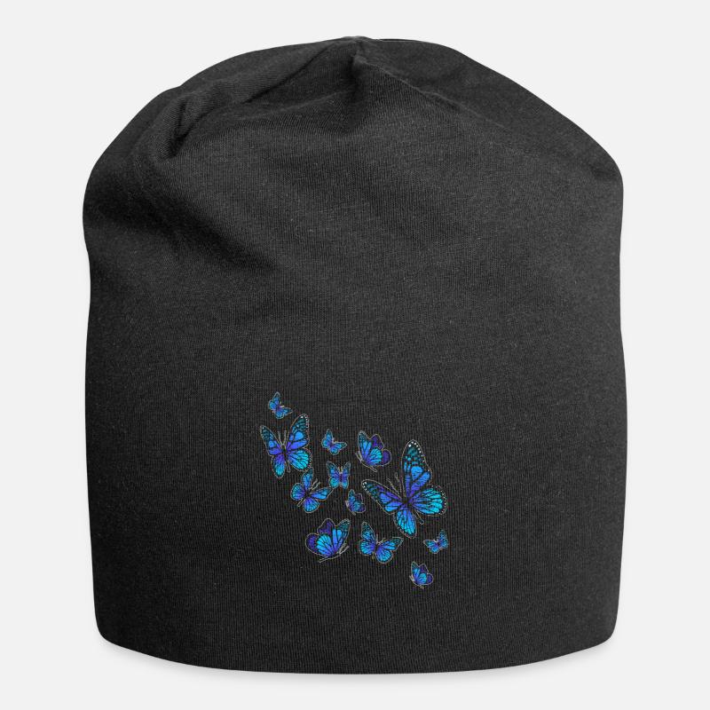 Schmetterling - Jersey-Beanie - Schwarz
