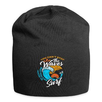 Surfen Wellen - Jersey-Beanie - Schwarz - Vorne