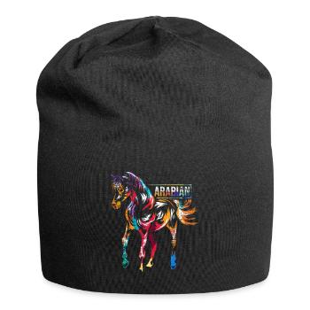 Araber Pferderasse - Jersey-Beanie - Schwarz - Vorne