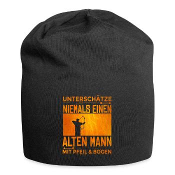 Pfeil und Bogen Alter Mann - Jersey-Beanie - Schwarz - Vorne