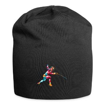 Fecht Geschenk - Jersey-Beanie - Schwarz - Vorne