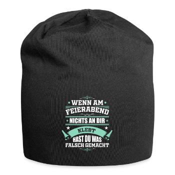 Lustiges Erzieher Kinderbetreuer Sprüche Geschenk - Jersey-Beanie - Schwarz - Vorne