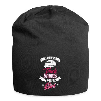 Ja, ich bin ein LKW-Fahrer. Ja, ich bin ein Mädche - Jersey-Beanie - Schwarz - Vorne