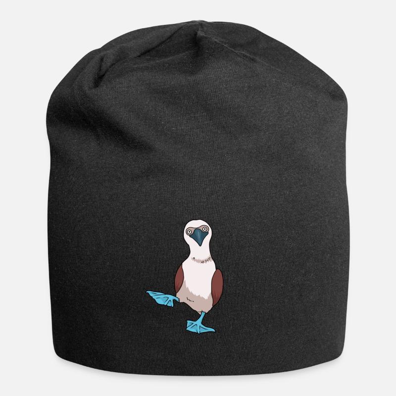 Blaufußtölpel Lustiger Meeresvogel Blauer Vogel - Jersey-Beanie - Schwarz