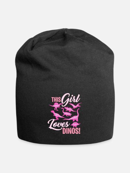 Paläontologe Spruch Mädchen Dinosaurier - Jersey-Beanie - Schwarz