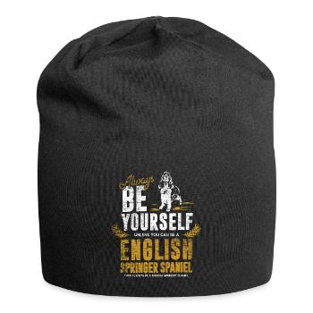 Geschenk English Springer Spaniel - Jersey-Beanie - Schwarz - Vorne