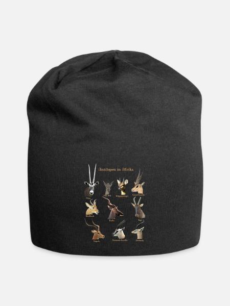 Antilopen auf Safari in Afrika - Jersey-Beanie - Schwarz