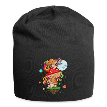 Magic Mushroom Shirt Shrooms Halluzinogene Pilze - Jersey-Beanie - Schwarz - Vorne