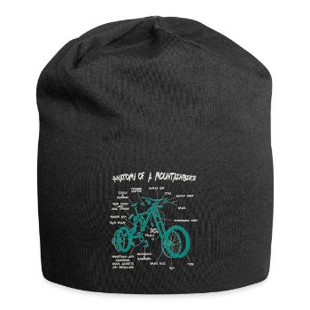 Anatomie d’un vélo de montagne en descente - Bonnet en jersey - noir - Devant