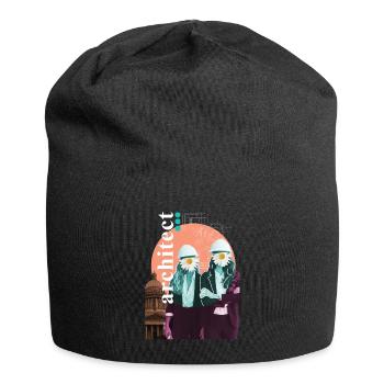 Architect woman architect - Jersey Beanie - black - Front
