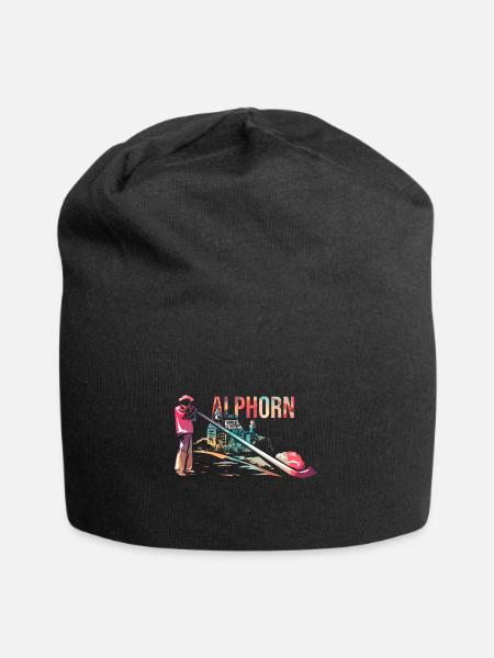 Alphorn - Jersey-Beanie - Schwarz