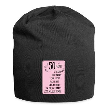 50. Geburtstagsparty 50 Jahre alt Lustig Geschenk - Jersey-Beanie - Schwarz - Vorne
