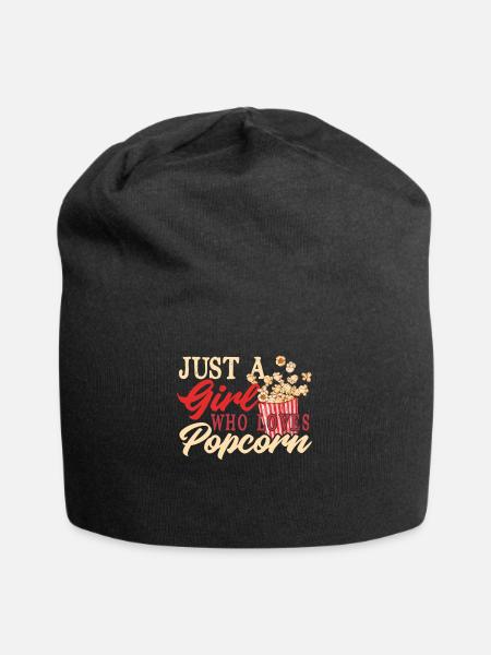 Popcorn Frau - Jersey-Beanie - Schwarz