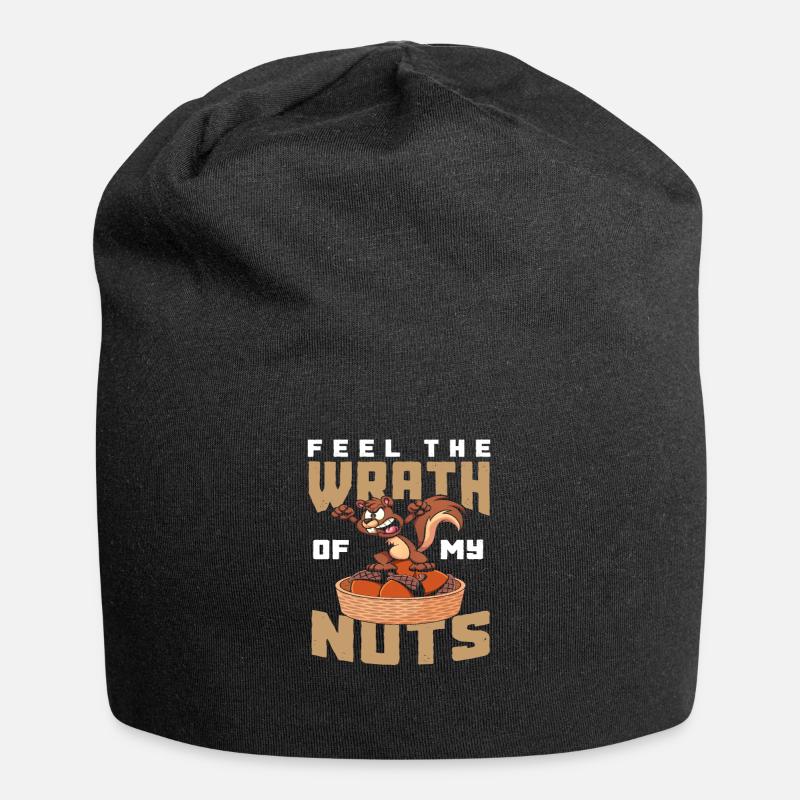 Eichhörnchen Natur Waldtier - Jersey-Beanie - Schwarz
