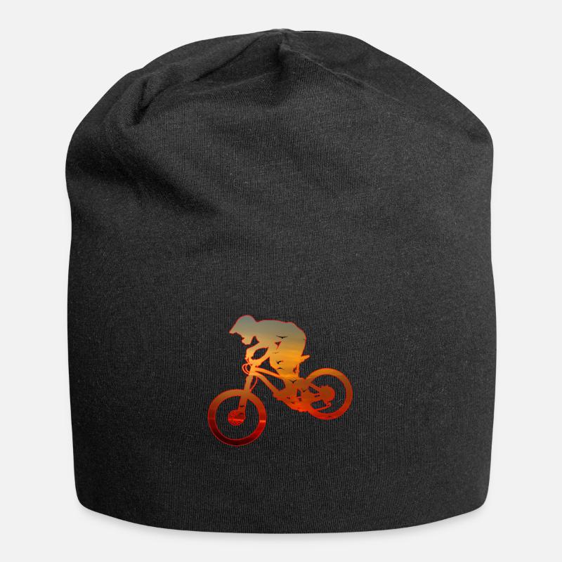 Vtt vtt descente freeride coucher de soleil - Bonnet en jersey - noir