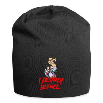 Drums drummer music drummer musician - Jersey Beanie - black - Front