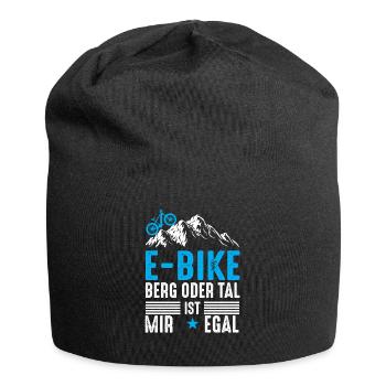 E Bike E-Bike Sprüche Geschenk - Jersey-Beanie - Schwarz - Vorne