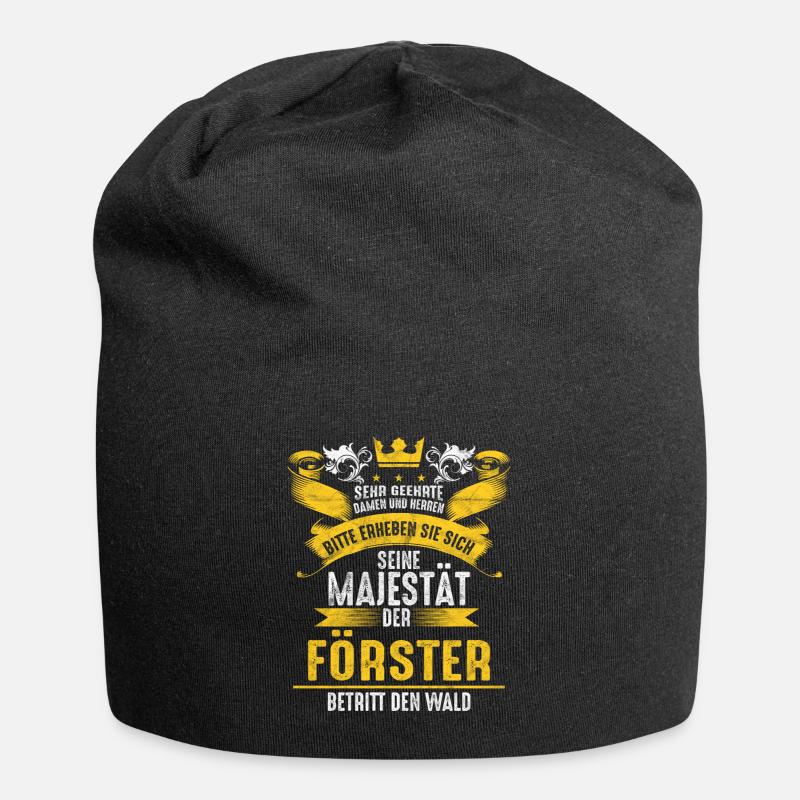 Förster Wald Wildnis Geschenk - Jersey-Beanie - Schwarz