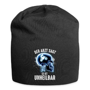 Lustiges Motocross Sprüche Geschenk - Jersey-Beanie - Schwarz - Vorne