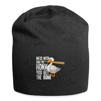 Gans Lustiger Spruch - Jersey-Beanie - Schwarz - Vorne