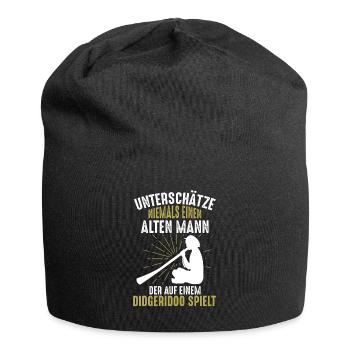 Lustiges Didgeridoo Männer Sprüche Geschenk - Jersey-Beanie - Schwarz - Vorne