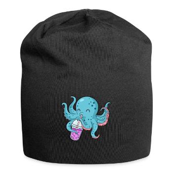 Pieuvre Bubble Tea Cadeau Boba Tea Bubble Tea - Bonnet en jersey - noir - Devant
