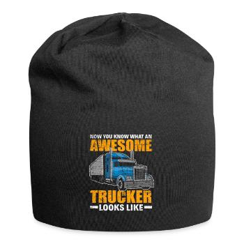 Chauffeur de camion camionneur - Bonnet en jersey - noir - Devant