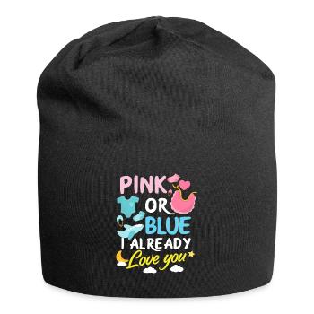 Pink oder Blau Gender Reveal Baby Party - Jersey-Beanie - Schwarz - Vorne