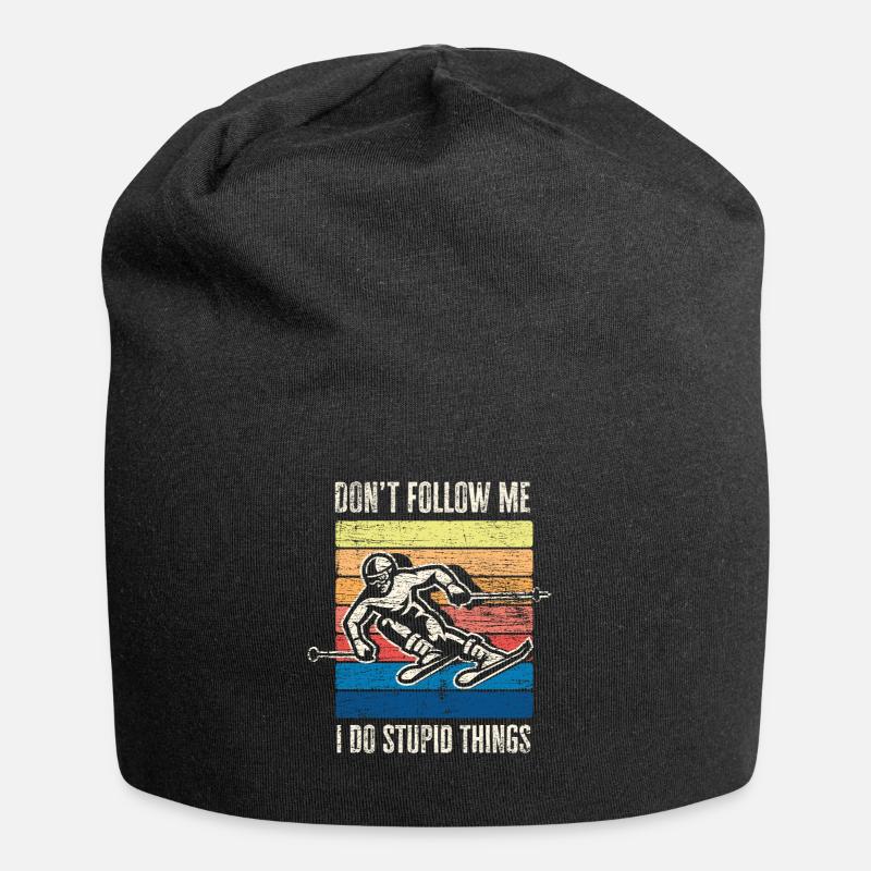 Ski - Jersey-Beanie - Schwarz