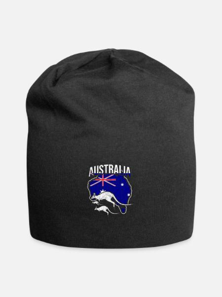 Australien Känguru - Jersey-Beanie - Schwarz