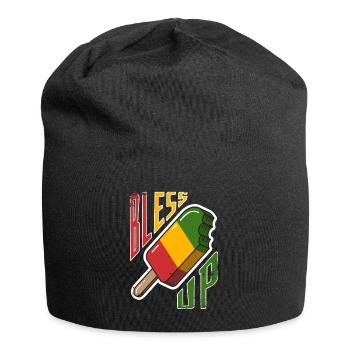 Bless Up, glace à la musique reggae jamaïcaine - Bonnet en jersey - noir - Devant