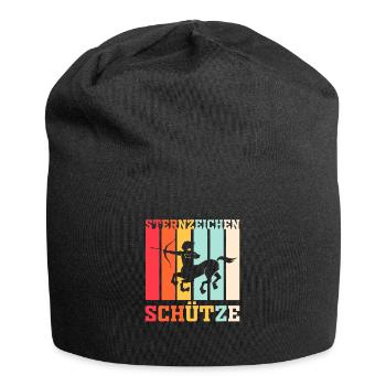 Sternzeichen Schütze - Jersey-Beanie - Schwarz - Vorne