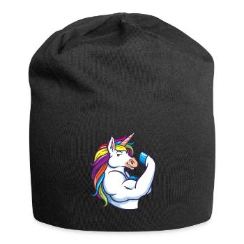 Unicorn Muscles - Funny Fitness Gym Rainbow Gift - Jersey Beanie - black - Front