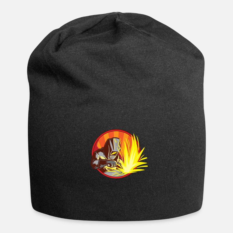 Schweißer bei der Arbeit - Lustiges EisenschweißarbeiterGeschenk - Jersey-Beanie - Schwarz
