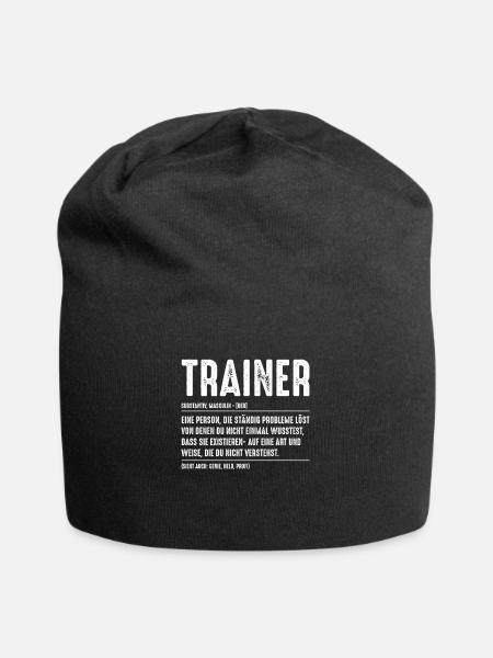 Trainer Sport Verein Mannschaft - Jersey-Beanie - Schwarz