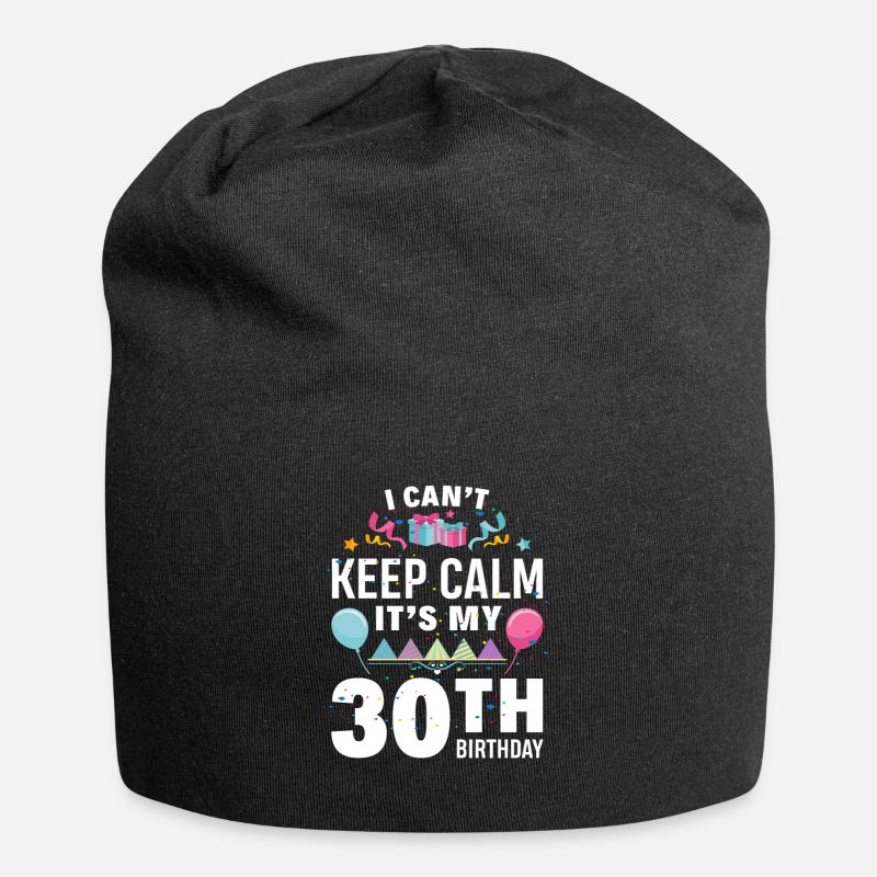 30th birthday - Jersey Beanie - black