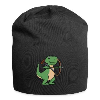 Arc et flèche de sport de tir à l'arc de dinosaure - Bonnet en jersey - noir - Devant