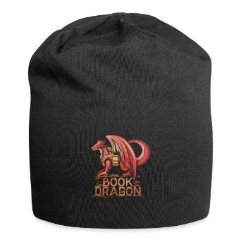 Book Dragon not a Worm - Books Drache Adventure - Jersey Beanie - black - Front