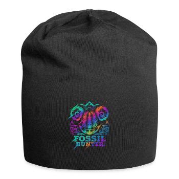 Fossil Hunter Funny Geology Geologist Gift - Jersey Beanie - black - Front