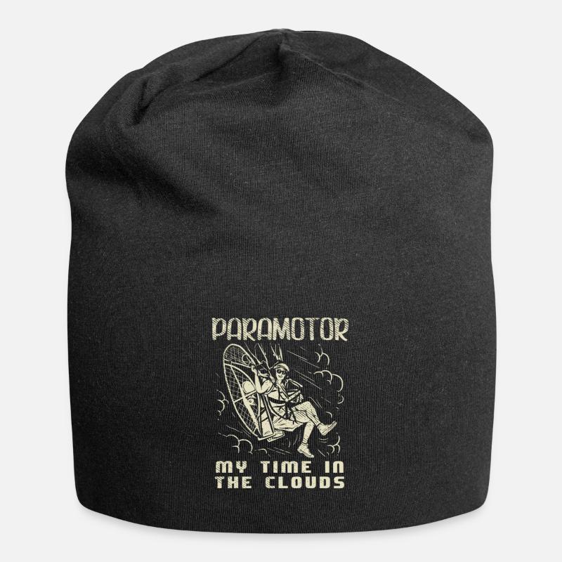 Motorschirm Paramotor Powered Paragliding - Jersey-Beanie - Schwarz