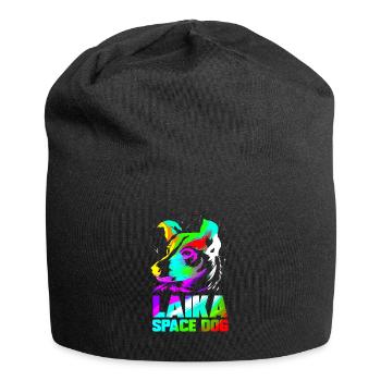 Laika Space Dog Soviet Union Russia Space Travel - Jersey Beanie - black - Front